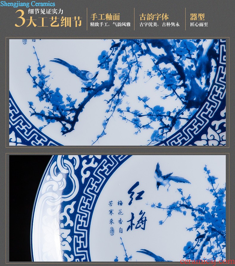 Jingdezhen ceramics famous jade pool Wu Wenhan hand-painted blue and white porcelain vase classical decoration pieces The collection certificate