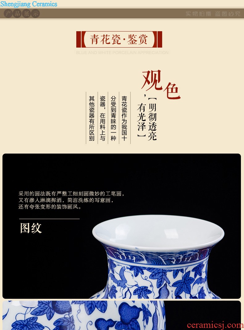 Jingdezhen ceramic porcelain plate painting landscapes The mural wall act the role ofing sitting room hangs a picture on the glaze color antique carved decorative furnishing articles