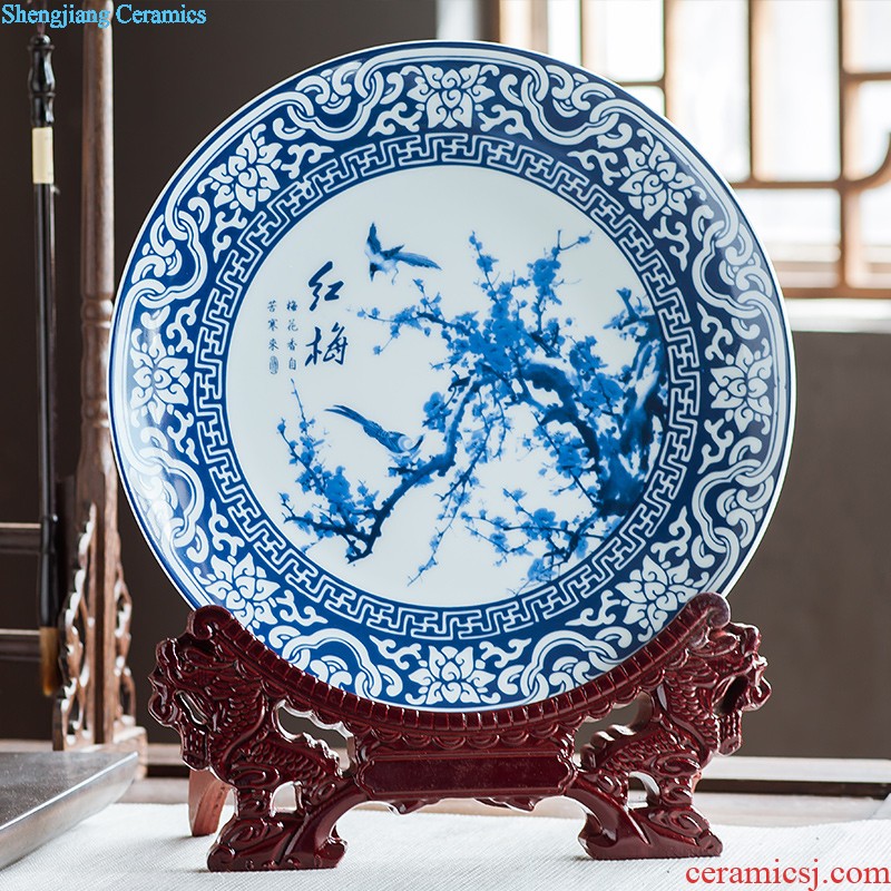 Jingdezhen ceramics famous jade pool Wu Wenhan hand-painted blue and white porcelain vase classical decoration pieces The collection certificate