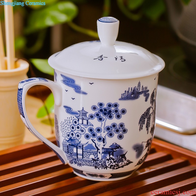 Jingdezhen ceramics hand-painted colored enamel paint sample tea cup cup dish kung fu tea tea cups master cup