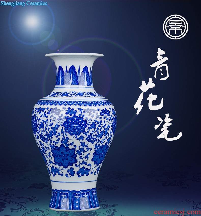 Jingdezhen ceramics vase furnishing articles hollow out modern classical porcelain sitting room ark crafts home decoration