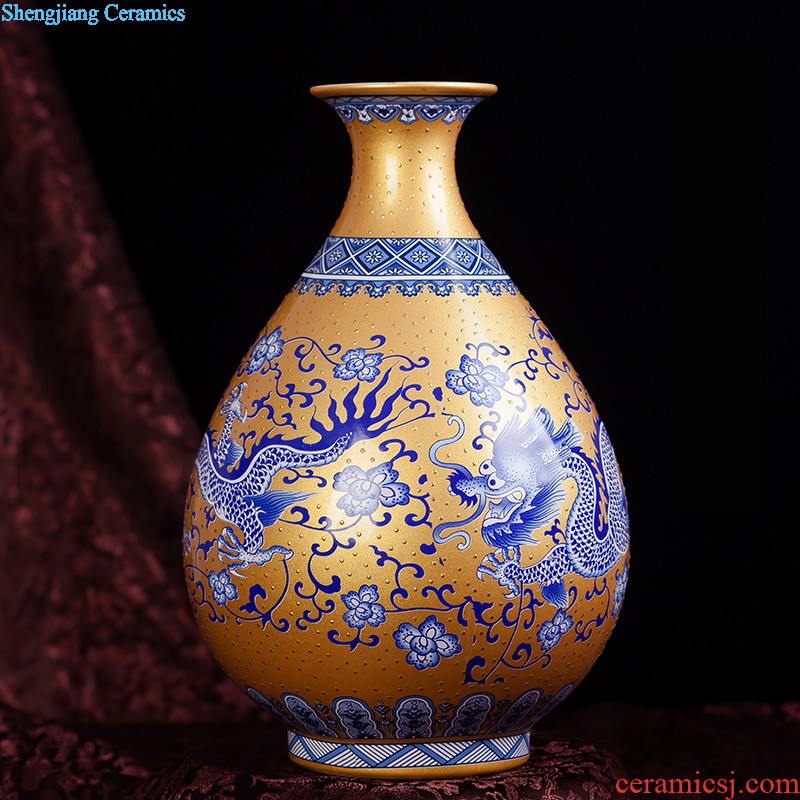 Jingdezhen ceramics hand-painted antique Chinese blue and white porcelain vase furnishing articles contracted household act the role ofing is tasted the sitting room of handicraft