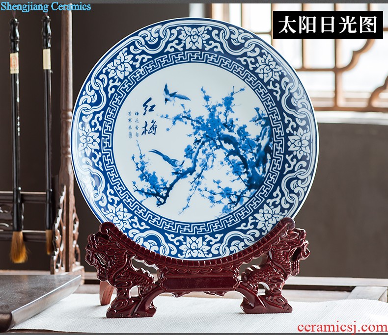 Jingdezhen ceramics famous jade pool Wu Wenhan hand-painted blue and white porcelain vase classical decoration pieces The collection certificate