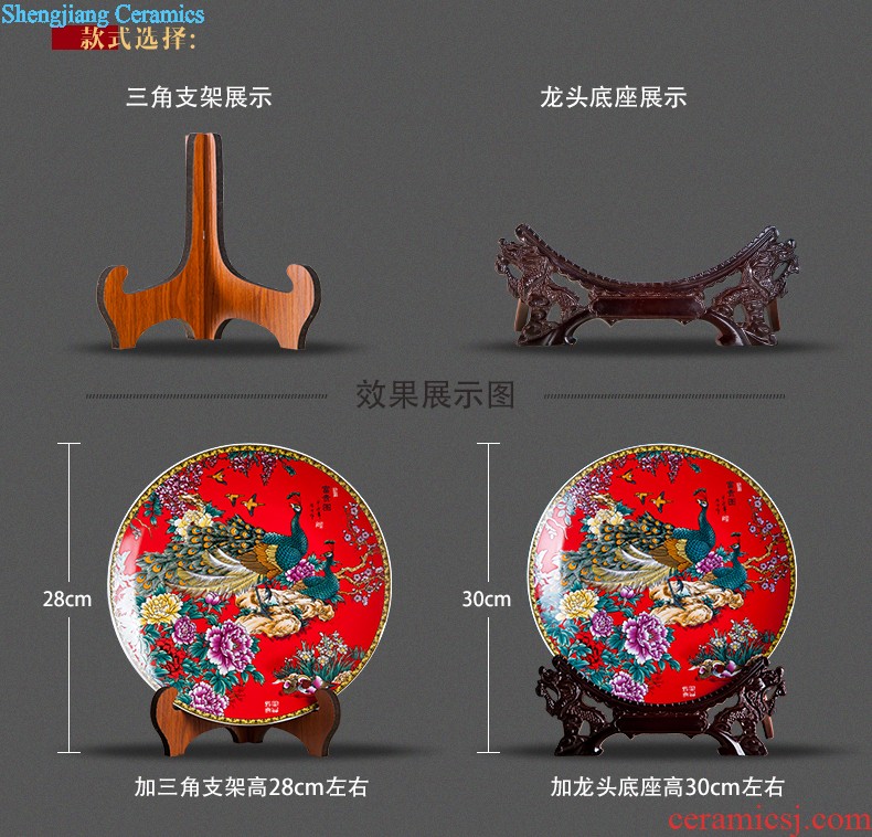 Jingdezhen ceramics furnishing articles act the role ofing is tasted household decoration of Chinese style decoration plate sitting room porch ark TV ark