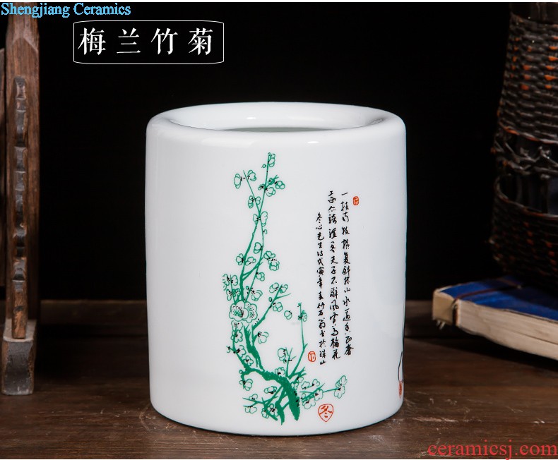 Jingdezhen ceramics decoration household decoration of Chinese style TV ark plate of the sitting room porch wine accessories furnishing articles