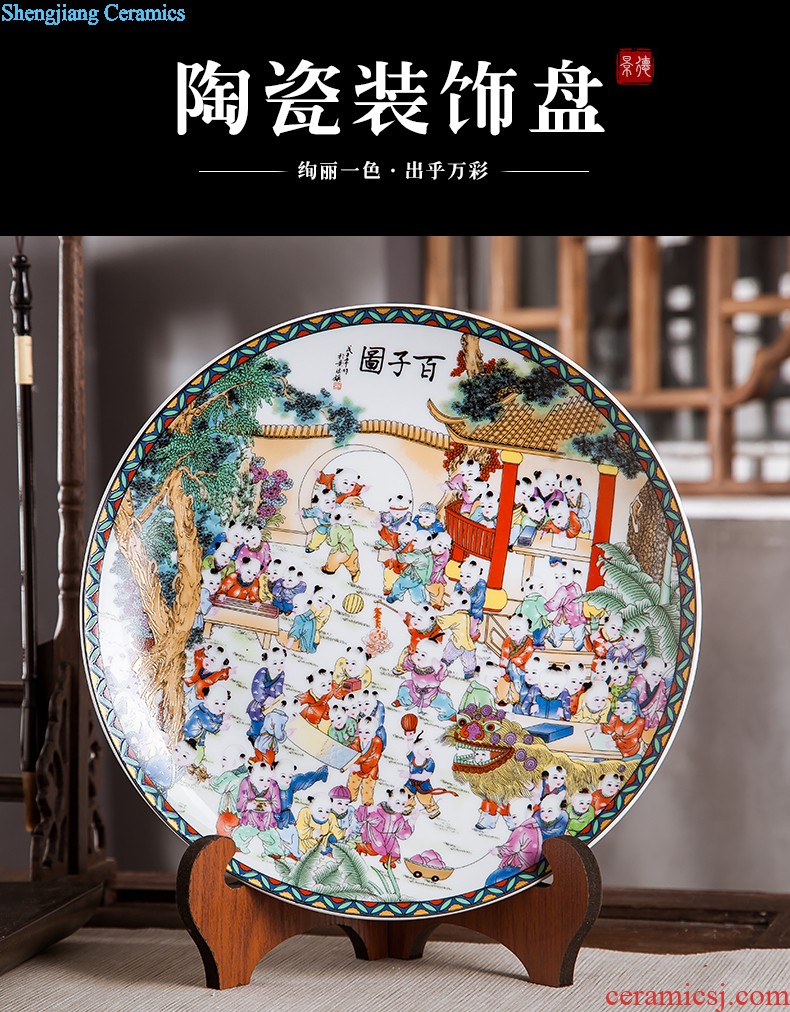 Jingdezhen ceramics hand-painted shrimp boring vase wine porch home decoration sitting room TV ark furnishing articles