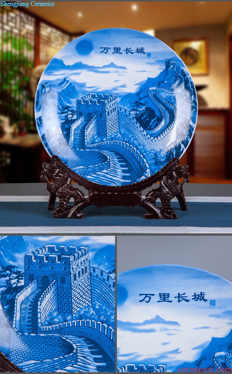 Jingdezhen ceramic aquarium goldfish large blue and white turtle slept GangPen bowl lotus narcissus basin of lotus cylinder betelnut POTS