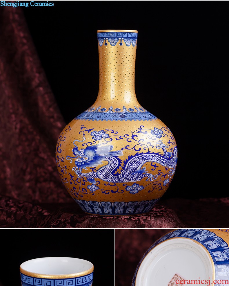 Jingdezhen ceramics hand-painted antique Chinese blue and white porcelain vase furnishing articles contracted household act the role ofing is tasted the sitting room of handicraft