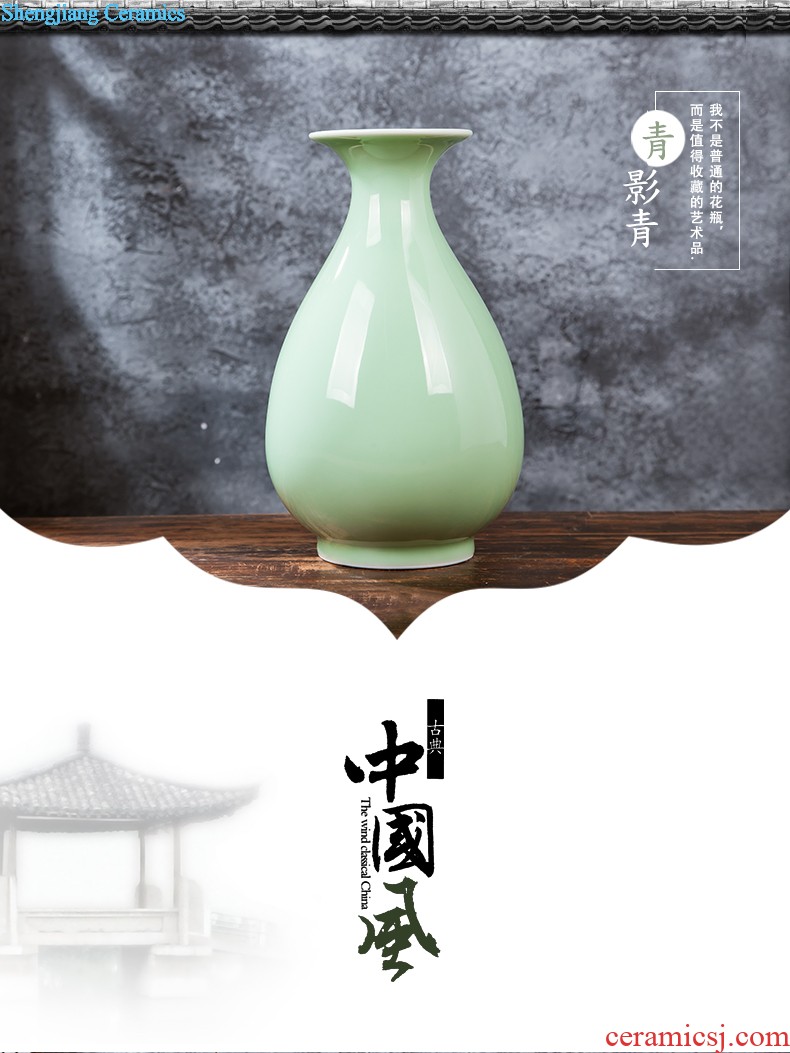 Jingdezhen ceramics porcelain bottle home study adornment brush pot furnishing articles handicraft student teachers' office