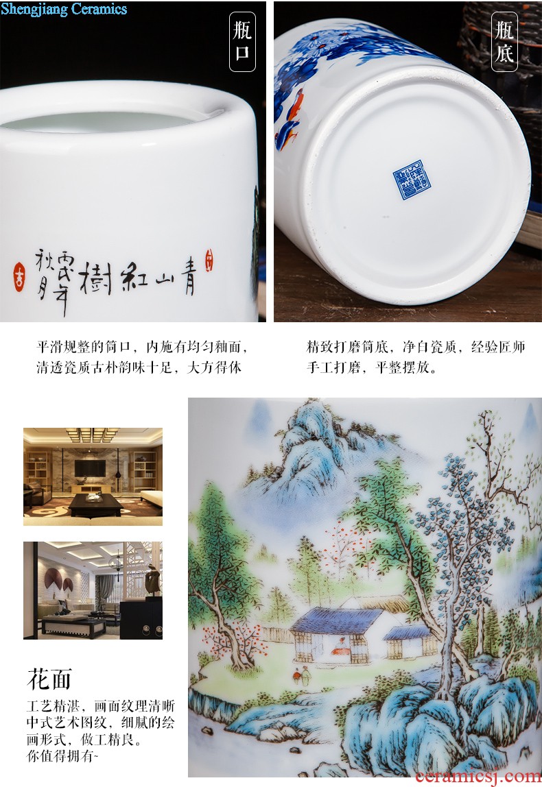 Jingdezhen ceramics decoration household decoration of Chinese style TV ark plate of the sitting room porch wine accessories furnishing articles