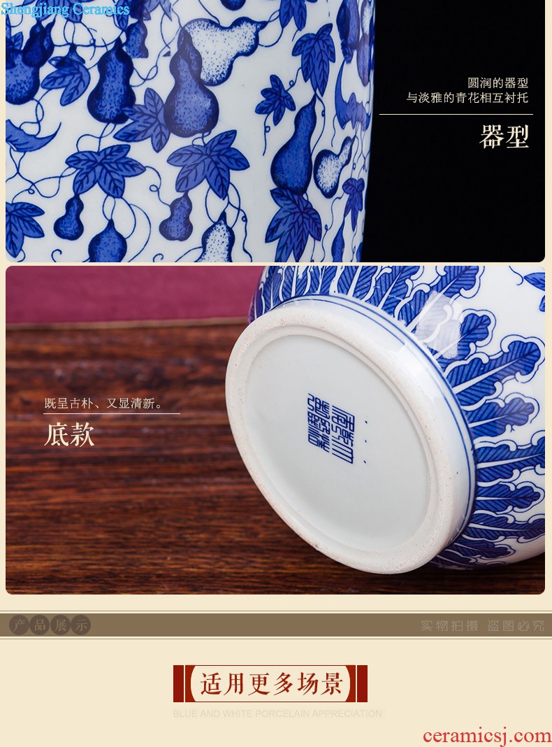 Jingdezhen ceramic porcelain plate painting landscapes The mural wall act the role ofing sitting room hangs a picture on the glaze color antique carved decorative furnishing articles