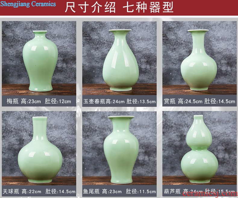 Jingdezhen ceramics porcelain bottle home study adornment brush pot furnishing articles handicraft student teachers' office