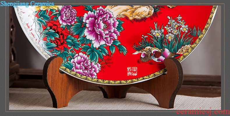 Jingdezhen ceramics furnishing articles act the role ofing is tasted household decoration of Chinese style decoration plate sitting room porch ark TV ark