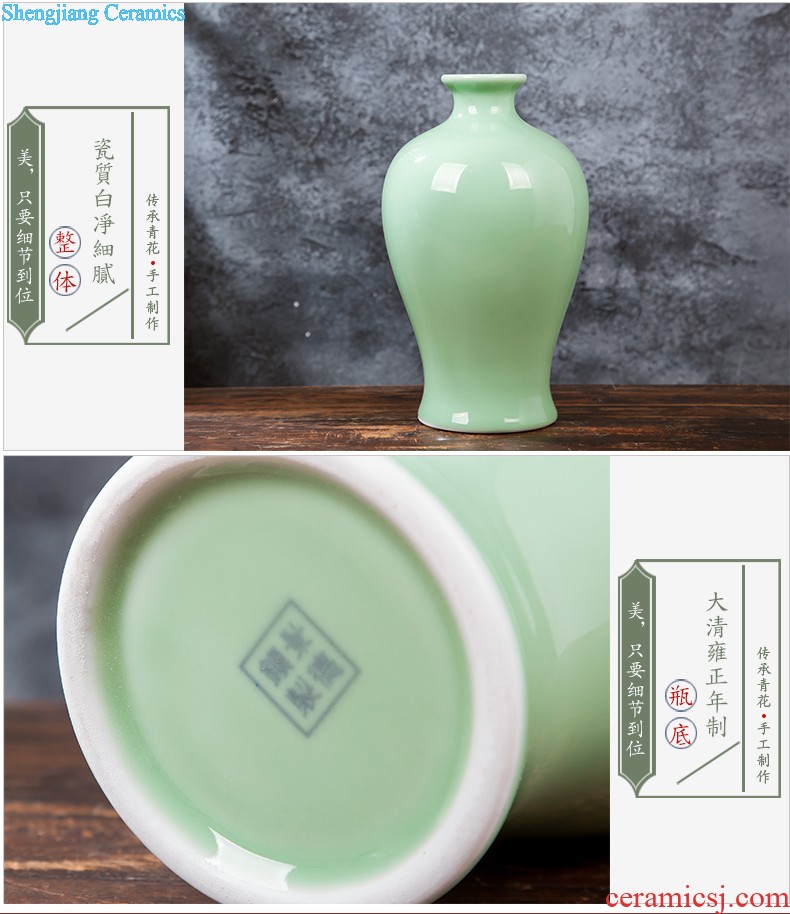 Jingdezhen ceramics porcelain bottle home study adornment brush pot furnishing articles handicraft student teachers' office