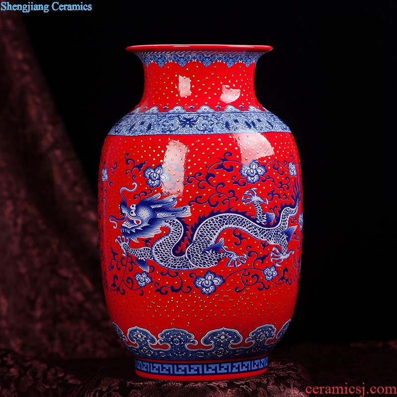 Jingdezhen ceramics hand-painted antique Chinese blue and white porcelain vase furnishing articles contracted household act the role ofing is tasted the sitting room of handicraft