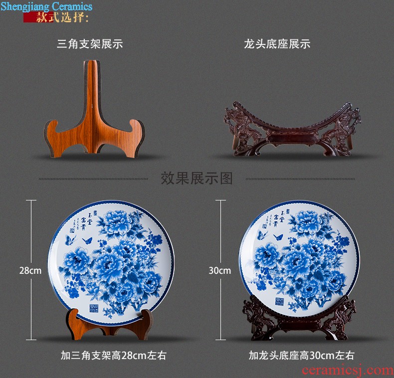 Jingdezhen ceramics furnishing articles to sit home decoration plate of Chinese arts and crafts wine sitting room porch decoration plate