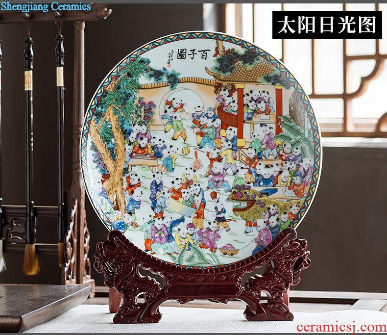 Jingdezhen ceramics hand-painted shrimp boring vase wine porch home decoration sitting room TV ark furnishing articles