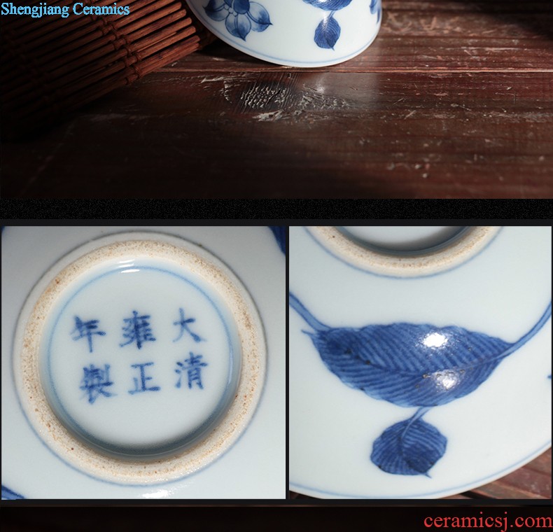 Jingdezhen ceramic masters cup sample tea cup hand-painted kung fu tea cup by hand, bucket color cup but small cylinder shape cups