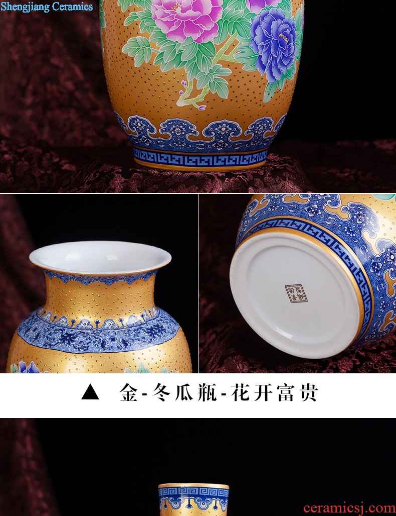 Jingdezhen ceramics hand-painted antique Chinese blue and white porcelain vase furnishing articles contracted household act the role ofing is tasted the sitting room of handicraft