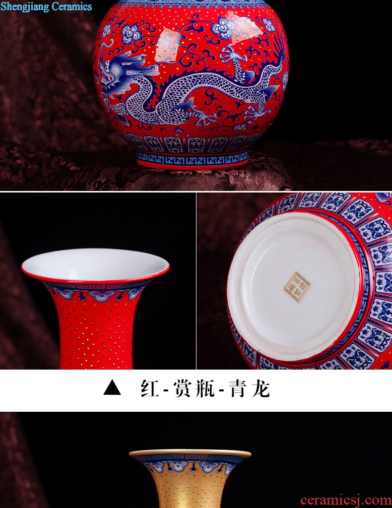 Jingdezhen ceramics hand-painted antique Chinese blue and white porcelain vase furnishing articles contracted household act the role ofing is tasted the sitting room of handicraft