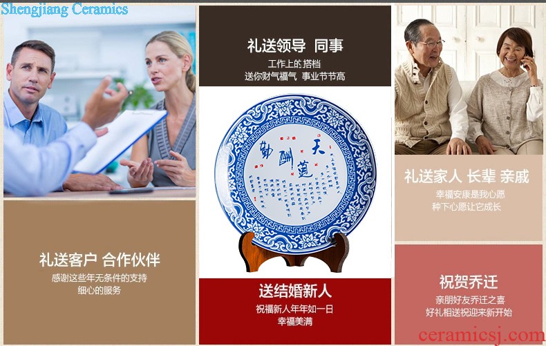 Jingdezhen ceramics furnishing articles act the role ofing is tasted household decoration of Chinese style decoration plate sitting room porch ark TV ark