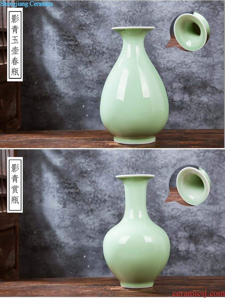 Jingdezhen ceramics porcelain bottle home study adornment brush pot furnishing articles handicraft student teachers' office