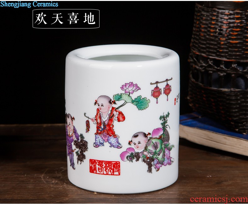 Jingdezhen ceramics decoration household decoration of Chinese style TV ark plate of the sitting room porch wine accessories furnishing articles