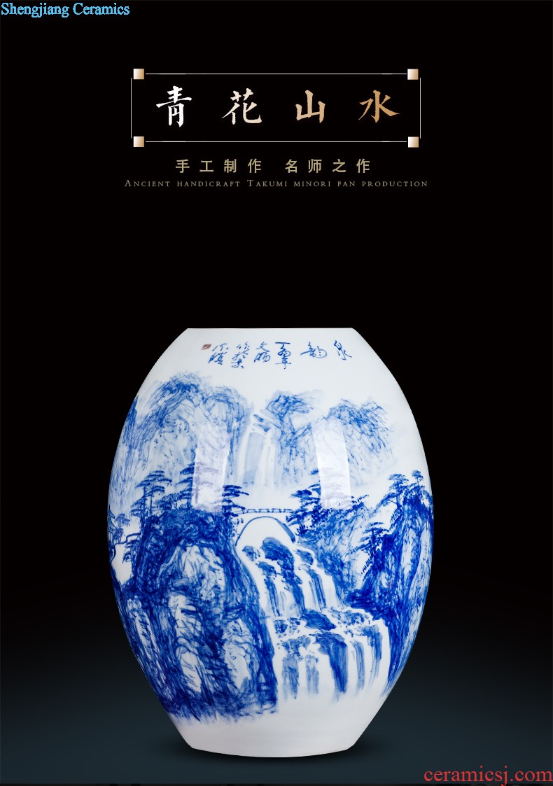 Jingdezhen ceramic vase furnishing articles flower arrangement is little sitting room Chinese red porcelain vase decoration decoration household act the role ofing is tasted