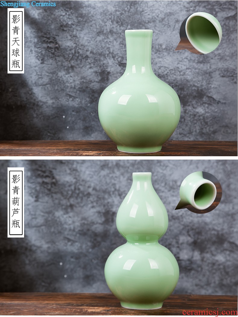 Jingdezhen ceramics porcelain bottle home study adornment brush pot furnishing articles handicraft student teachers' office