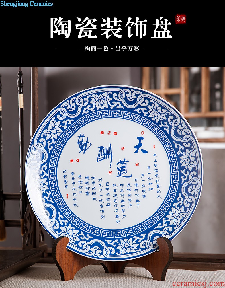 Jingdezhen ceramics furnishing articles act the role ofing is tasted household decoration of Chinese style decoration plate sitting room porch ark TV ark