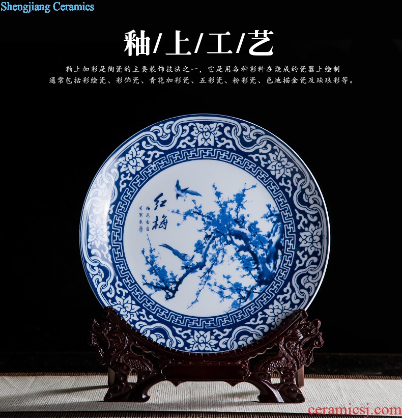 Jingdezhen ceramics famous jade pool Wu Wenhan hand-painted blue and white porcelain vase classical decoration pieces The collection certificate