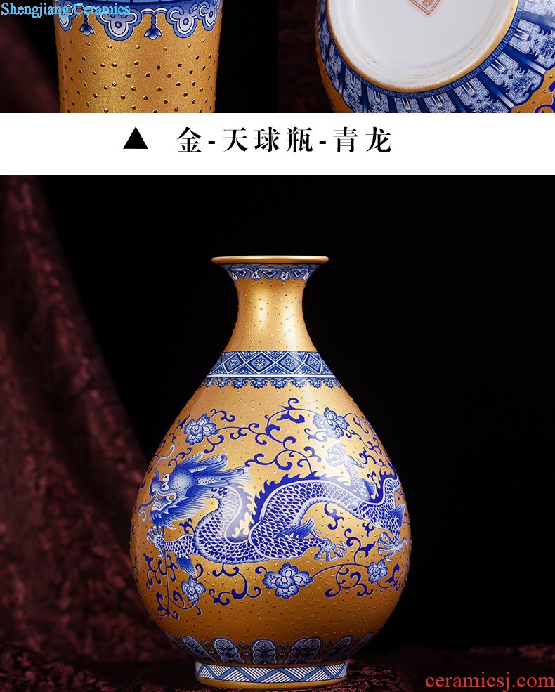 Jingdezhen ceramics hand-painted antique Chinese blue and white porcelain vase furnishing articles contracted household act the role ofing is tasted the sitting room of handicraft