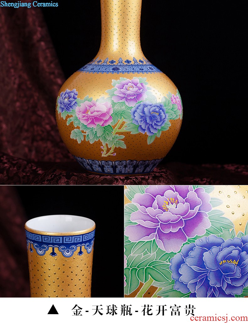 Jingdezhen ceramics hand-painted antique Chinese blue and white porcelain vase furnishing articles contracted household act the role ofing is tasted the sitting room of handicraft