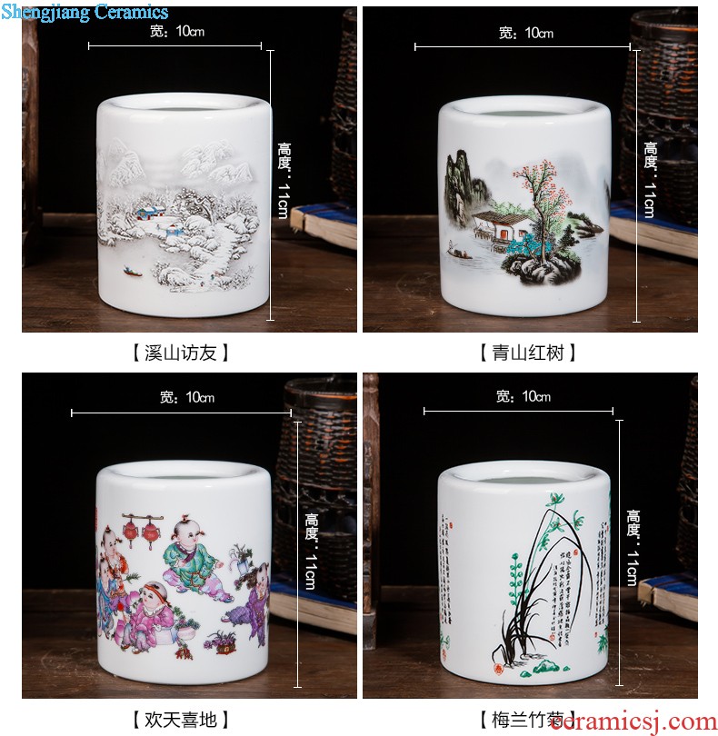 Jingdezhen ceramics decoration household decoration of Chinese style TV ark plate of the sitting room porch wine accessories furnishing articles