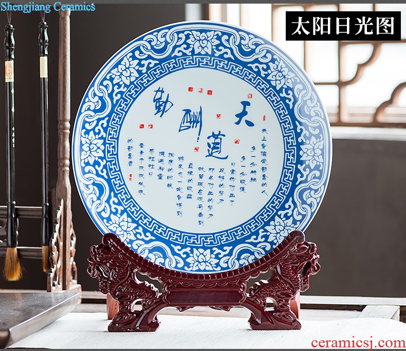 Jingdezhen ceramics furnishing articles act the role ofing is tasted household decoration of Chinese style decoration plate sitting room porch ark TV ark