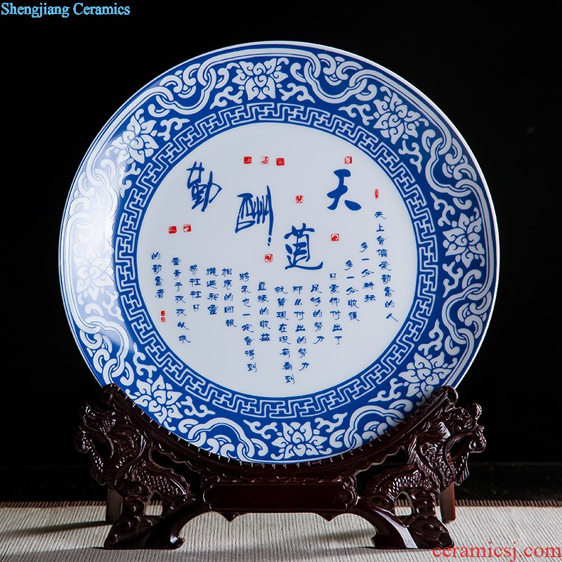 Jingdezhen ceramics furnishing articles act the role ofing is tasted household decoration of Chinese style decoration plate sitting room porch ark TV ark