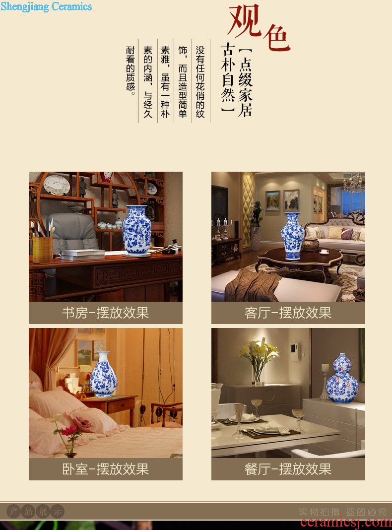 Jingdezhen ceramic porcelain plate painting landscapes The mural wall act the role ofing sitting room hangs a picture on the glaze color antique carved decorative furnishing articles