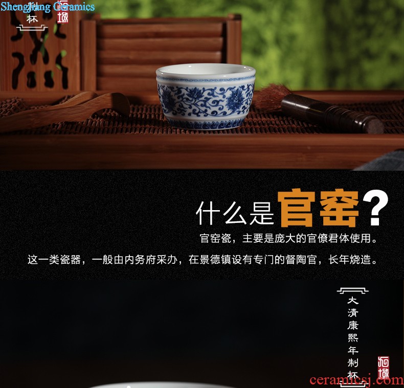 Nine domain of jingdezhen blue and white porcelain of fruit nut plate dry fruit tray double snacks of plate of the sitting room all the candy dish