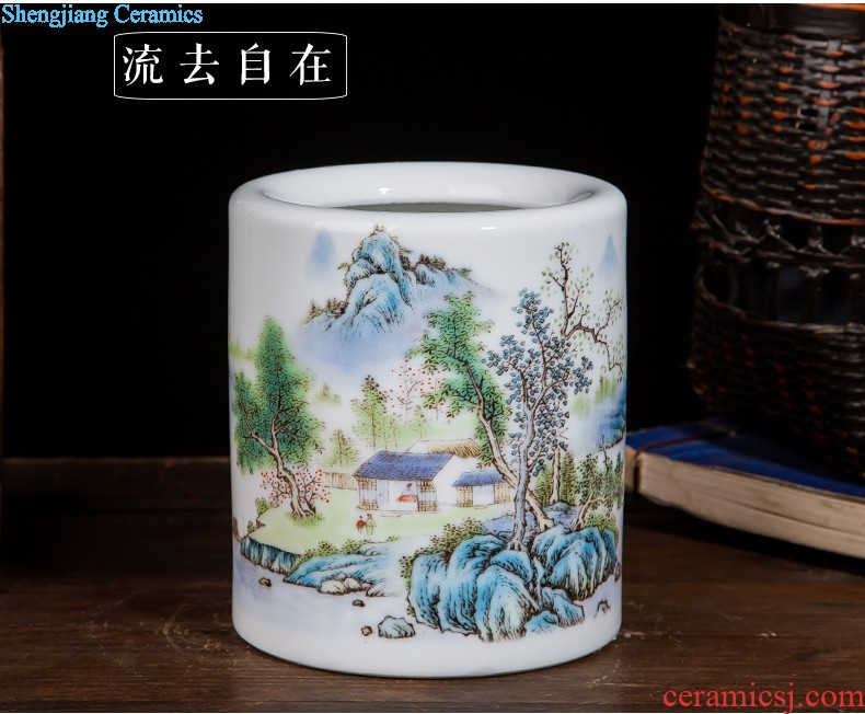 Jingdezhen ceramics decoration household decoration of Chinese style TV ark plate of the sitting room porch wine accessories furnishing articles