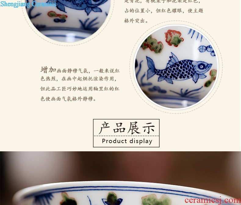 Jingdezhen ceramics cup ji red sample tea cup kung fu tea master cup of hand made small teacup personal single cup