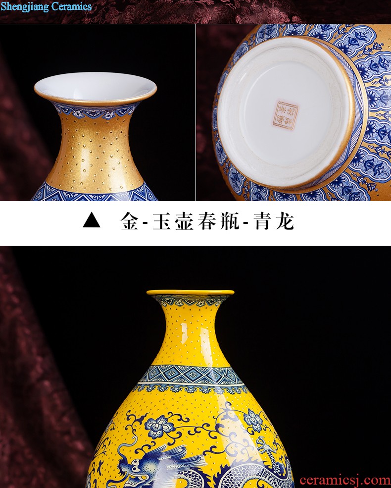 Jingdezhen ceramics hand-painted antique Chinese blue and white porcelain vase furnishing articles contracted household act the role ofing is tasted the sitting room of handicraft