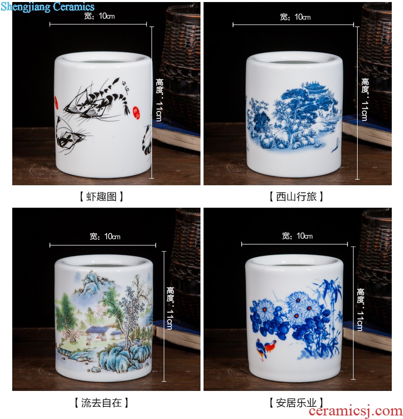 Jingdezhen ceramics decoration household decoration of Chinese style TV ark plate of the sitting room porch wine accessories furnishing articles