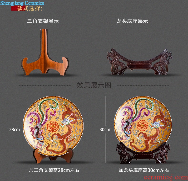 Jingdezhen ceramics powder enamel household adornment handicraft modern study of Chinese style living room TV cabinet furnishing articles gifts