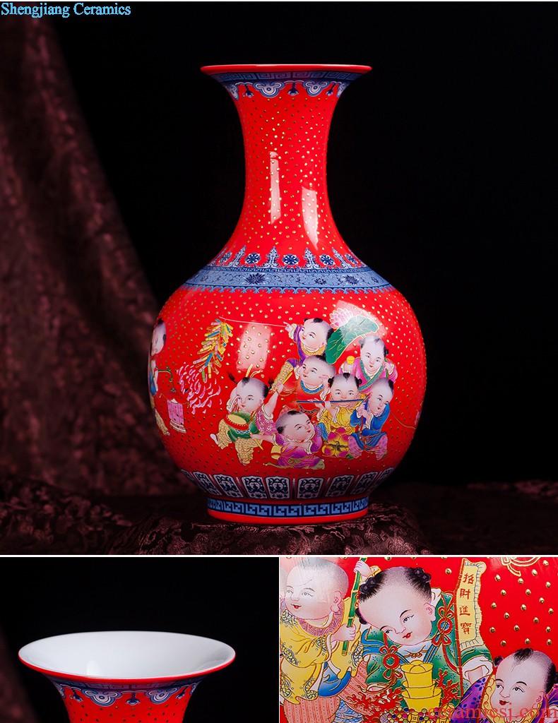 Jingdezhen ceramics hand-painted antique Chinese blue and white porcelain vase furnishing articles contracted household act the role ofing is tasted the sitting room of handicraft