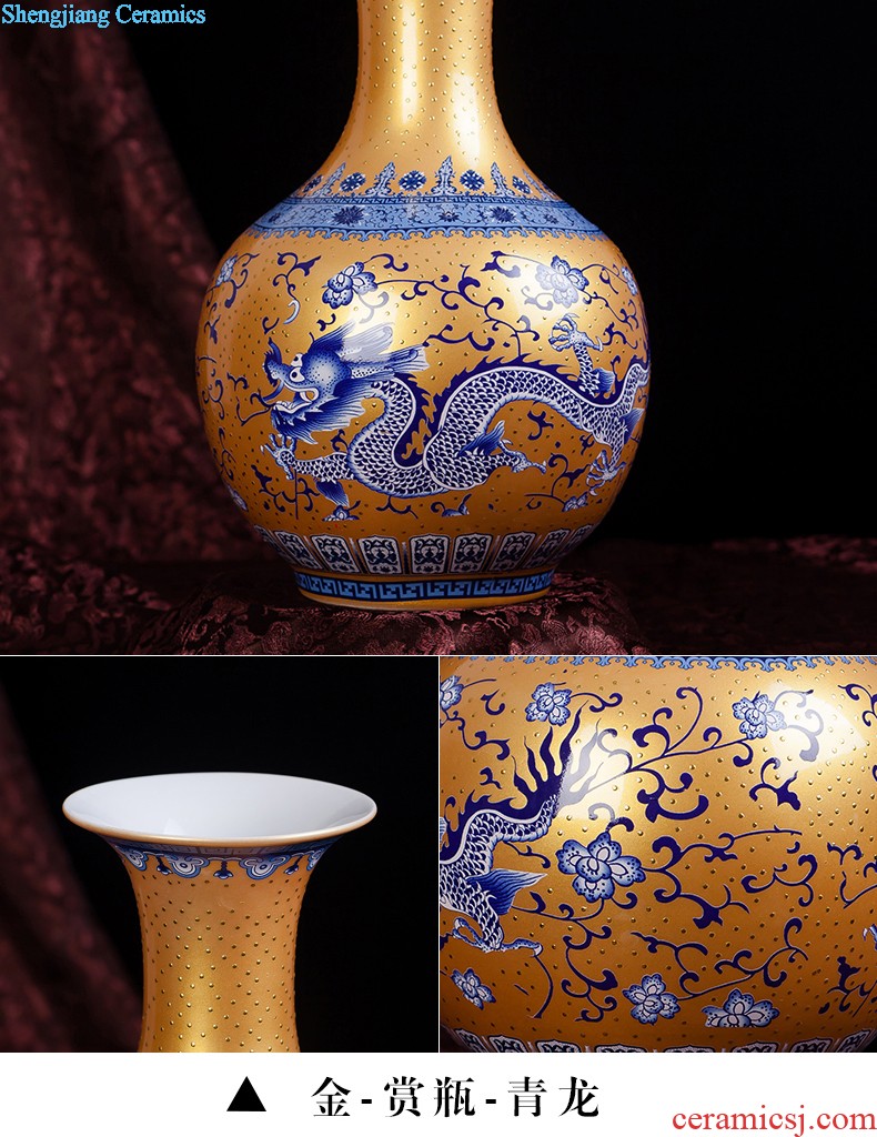 Jingdezhen ceramics hand-painted antique Chinese blue and white porcelain vase furnishing articles contracted household act the role ofing is tasted the sitting room of handicraft