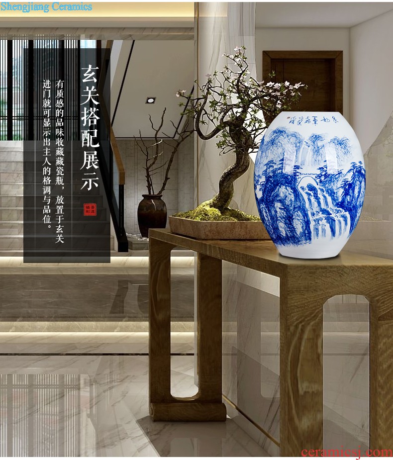 Jingdezhen ceramic vase furnishing articles flower arrangement is little sitting room Chinese red porcelain vase decoration decoration household act the role ofing is tasted