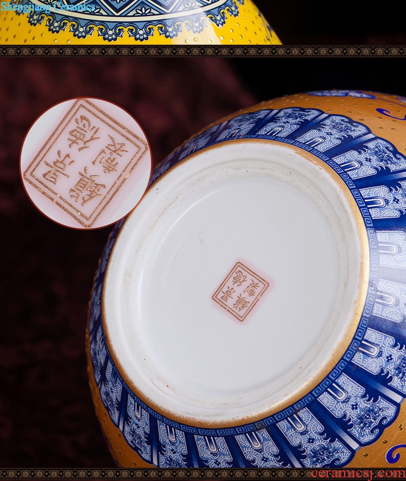 Jingdezhen ceramics hand-painted antique Chinese blue and white porcelain vase furnishing articles contracted household act the role ofing is tasted the sitting room of handicraft