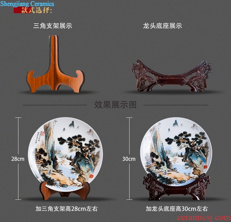 Jingdezhen ceramics vase home sitting room handicraft wine porch decoration new Chinese style office furnishing articles