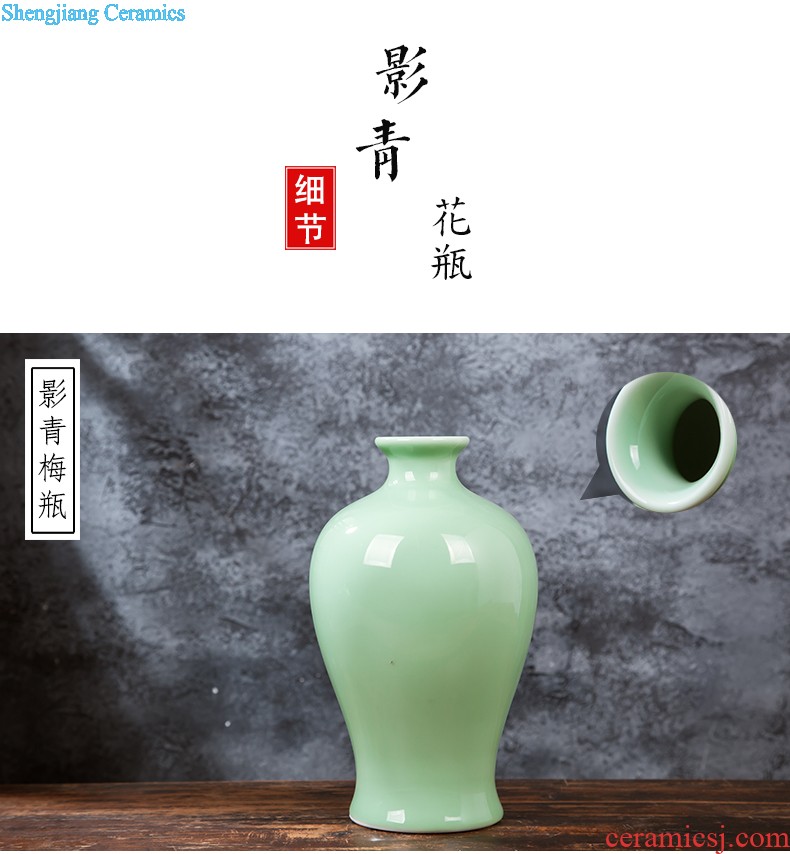 Jingdezhen ceramics porcelain bottle home study adornment brush pot furnishing articles handicraft student teachers' office