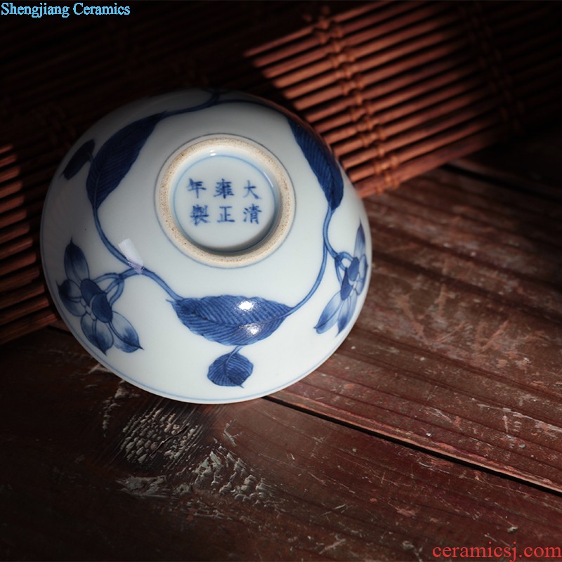 Jingdezhen ceramic masters cup sample tea cup hand-painted kung fu tea cup by hand, bucket color cup but small cylinder shape cups